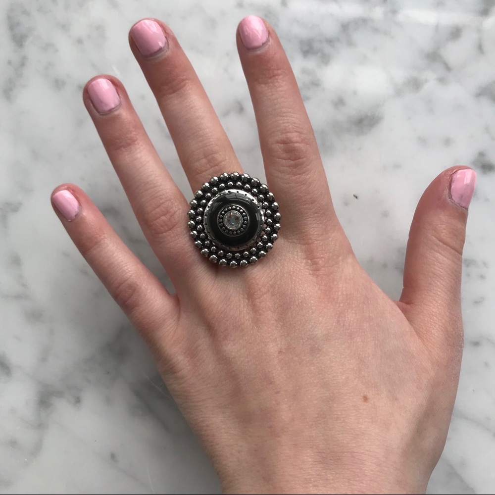 Silver oversized ring
